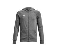 UNDER ARMOUR Sudadera con cremallera deportiva 'Rival' gris moteado / blanco 140-152 gris moteado / blanco