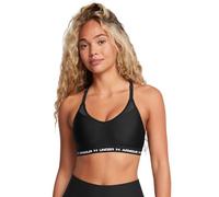 Under Armour Sujetador deportivo de bajo impacto con espalda cruzada para mujer, (001) Negro / Blanco, Medium