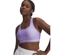Under Armour Sujetador Deportivo de Impacto Medio Cruzado para Mujer, (538) Transparente/Blanco, Small