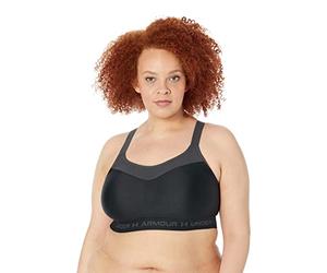Under Armour Sujetador Deportivo para Mujer Armour High Crossback, Mujer, 1355109-001, Black Black Jet Gray 001, 32 / A