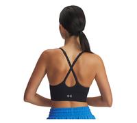 Under Armour Mujer Vanish Seamless Low Bra, Sujetador Deportivo de bajo Impacto para Entrenamiento, Yoga y Pilates, Top Deportivo de Gimnasio con Copas extraíblesBlack / / Steel,XS