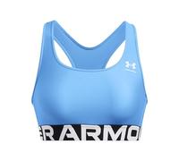 Under Armour Sujetador Heatgear Authentics de Soporte Medio para Mujer, Azul Horizonte/Blanco, S