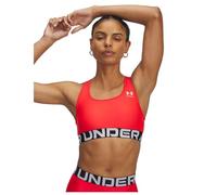 Under Armour Sujetador HeatGear Mid Impact para mujer, Racer Red/White, Small