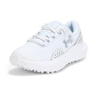 Under Armour Surge - Tenis de golf para mujer, (100) Gris Distante/Blanco/Plateado Metálico, 38 EU