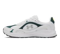Under Armour TECH RUNNER - Tenis para hombre, Blanco/Verde Arden/Plateado Metálico, 42.5 EU