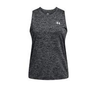 Under Armour Tech Tank Twist Camiseta sin mangas de mujer para entrenar, ligera camiseta de deporte, color negro/blanco