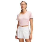 Under Armour Tech Twist - Camiseta de Manga Corta con Cuello en V para Mujer, (647) Prime Pink/White, Large