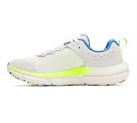 Under Armour Tenis unisex Assert 10 para escuela primaria, (110) Summit White/High Vis Yellow/Blue Atlantis, 6.5 Big Kid