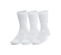 Under Armour Training Cotton Crew Socks 3 Pack Calcetín, (100) Blanco/Negro, XL (Pack de 6) Unisex Adulto