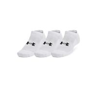 Under Armour Training Cotton No Show Socks 3 Pack Calcetín, (100) Blanco/Negro, XL (Pack de 6) Unisex Adulto