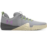 Under Armour TriBase Reign 6, Gris halo/amarillo de alta visibilidad/morado provenzal, 40 EU