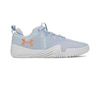 Under Armour Tribase Reign 6 para mujer, Blue Calm/Distant Gray/Solar Orange, 6