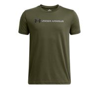 Under Armour UA B Logo Wordmark SS - Marine OD Green/Black/Steel - YMD, Marine Od Verde/Negro/Acero, 140-150