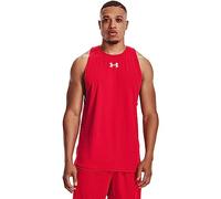 Under Armour UA Baseline Cotton Tank Camiseta de deporte para hombre, camiseta para hombre para jugar al baloncesto, color rojo/blanco/blanco