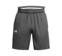 Under Armour UA Baseline Short Pantalones holgados con bolsillos para hombre, pantalones cortos deportivos para jugar al baloncesto, color gris brezo/blanco
