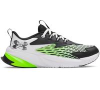 Under Armour UA BGS Scramjet 7 - Tenis para niño, Blanco Hyper Green Black, 38.5 EU