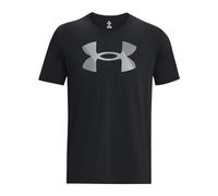 Under Armour UA Big Logo Fill SS Camiseta de deporte para hombre, suave camiseta de manga corta con logotipo, color negro/gris campo/gris halo