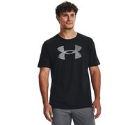 Under Armour UA Big Logo Fill SS Camiseta de deporte para hombre, suave camiseta de manga corta con logotipo, color negro/gris campo/gris halo