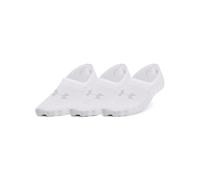 Under Armour UA Breathe Lite Ultra Low 3p Calcetines invisibles para mujer, calcetines deportivos cómodos y transpirables, color blanco/blanco/gris