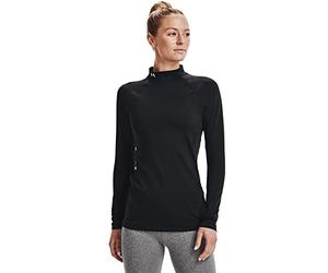 Under Armour UA CG Authentics Mockneck Polo de Mujer ultracálido con Cuello Alto, Polo térmico para Correr con tecnología antiolor Mujer