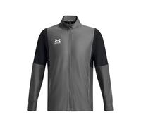 Under Armour UA Challenger Track Jacket Chaqueta de deporte para hombre ligera y transpirable, chaqueta con cremallera para jugar al fútbol, color gris brezo/negro