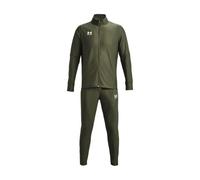 Under Armour UA Challenger Tracksuit Chándal para hombre cómodo, conjunto de deporte cálido y de secado rápido, color verde marino/blanco