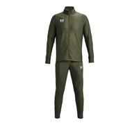 Under Armour UA Challenger Tracksuit Chándal para hombre cómodo, conjunto de deporte cálido y de secado rápido, color verde marino/blanco