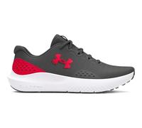 Under Armour UA Charged Surge 4 Zapatillas de deporte de hombre, zapatillas para correr transpirables, color gris brezo/rojo/rojo