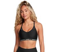 Under Armour UA Crossback Low Sujetador, Negro y Blanco, L para Mujer
