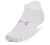 Under Armour UA Essential No Show 3-Pack Socks Calcetines Bajos, Wht, Large Unisex Adulto