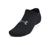 Under Armour UA Essential No Show 6pk Calcetines invisibles unisex, calcetines transpirables con tecnología antiolor, color negro/negro/gris brezo