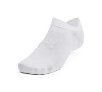Under Armour UA Essential No Show 6pk Calcetines invisibles unisex, calcetines transpirables con tecnología antiolor, color blanco/blanco/gris halo