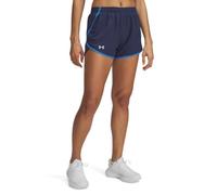 Under Armour UA Fly by - Pantalones Cortos de 3 Pulgadas, Azul Marino Lavado, Azul Atlantis/Reflectante, MD