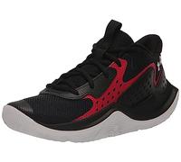 Under Armour UA GS Jet '23, Zapatillas, Negro, Rojo y Blanco, 38 EU Ancho