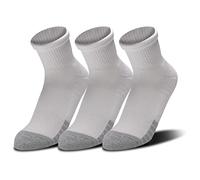 Under Armour UA Heatgear Quarter - Paquete de 3 unidades, color blanco, XL