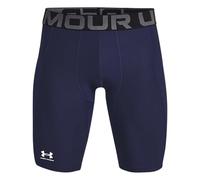 Under Armour UA HG Armour Long Shorts Pantalones deportivos cortos, shorts para hombre transpirables y de secado rápido, color azul medianoche/blanco