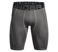 Under Armour UA HG Armour Long Shorts Pantalones deportivos cortos, shorts para hombre transpirables y de secado rápido, color gris carbón/negro