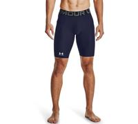Under Armour UA HG Armour Long Shorts Pantalones deportivos cortos, shorts para hombre transpirables y de secado rápido, color azul medianoche/blanco
