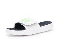 Under Armour UA Ignite Pro 8 SL, Sandalia Hombre, Blanco Blanco Hyper Green, 46 EU