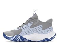 Under Armour UA Jet '23 Zapatillas de Baloncesto para Hombre y Mujer, Zapatillas de Deporte Unisex con mediasuela de EVA, Color Gris/Azul Nimbus/Azul eléctrico