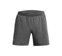 Under Armour UA Launch 5'' Short Pantalones cortos deportivos para hombre, shorts deportivos transpirables y de secado rápido, color gris brezo/gris brezo/reflectante