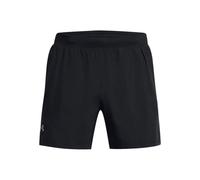 Under Armour UA Launch 5'' Short Pantalones cortos deportivos para hombre, shorts deportivos transpirables y de secado rápido, color negro/negro/reflectante