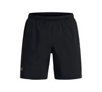 Under Armour UA Launch 7'' Short Pantalones cortos deportivos con interior transpirable para hombre, shorts deportivos muy ligeros, color negro/negro/reflectante