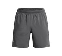 Under Armour UA Launch 7'' Short Pantalones cortos deportivos con interior transpirable para hombre, shorts deportivos muy ligeros, color gris brezo/gris brezo/reflectante