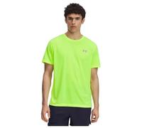 Under Armour UA Launch - Camiseta de Manga Corta, Color Amarillo de Alta Visibilidad, Reflectante, MD