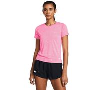 Under Armour UA Launch Shortsleeve Camiseta de manga corta para mujer, ligera camiseta de deporte, color rosa fluorescente/reflectante