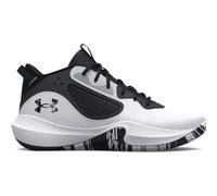 Under Armour UA Lockdown 6 Zapatillas de entrenamiento unisex, ligeras y transpirables zapatillas de baloncesto, color blanco/gris azabache/negro