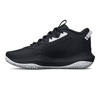 Under Armour UA Lockdown 6 Zapatillas de entrenamiento unisex, ligeras y transpirables zapatillas de baloncesto, color negro/negro/dorado metálico