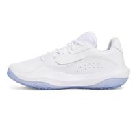 Under Armour UA Lockdown 7 Low Zapatillas de Baloncesto, Unisex Adulto, White White Metallic Silver 01, 44.5 EU