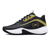 Under Armour UA Lockdown 7 Zapatillas de baloncesto para hombre y mujer, deportivas unisex con mediasuela de EVA, color negro/negro/dorado metálico